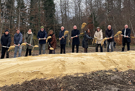 Spatenstich Großwärmepumpe Gebäude F Uni Konstanz