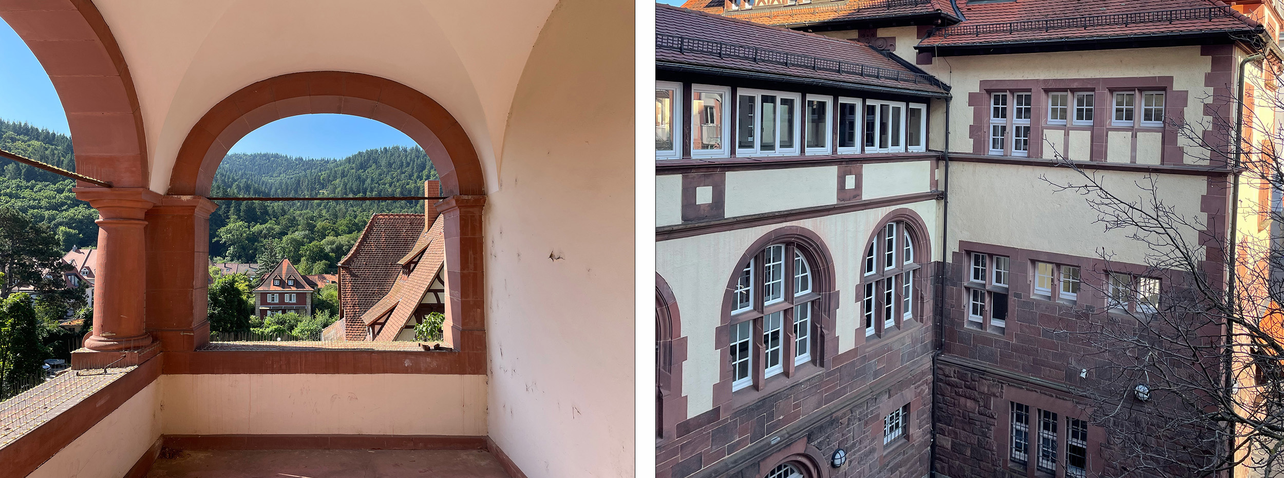 Loggia und Außenansicht Westflügel